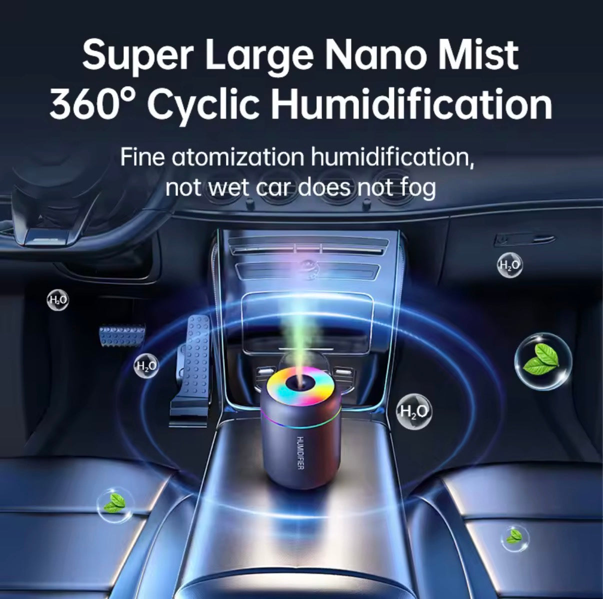 Mini Air Humidifier USB Electric Aroma Diffuser Essential Oil Purifier With Mist Maker Lights For Car Home Or Bedroom