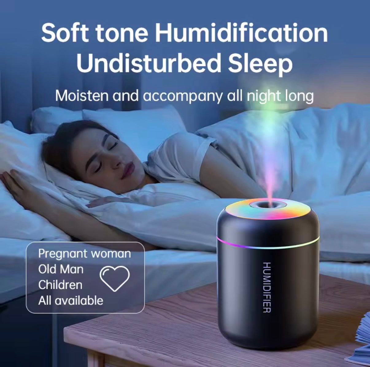 Mini Air Humidifier USB Electric Aroma Diffuser Essential Oil Purifier With Mist Maker Lights For Car Home Or Bedroom