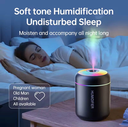 Mini Air Humidifier USB Electric Aroma Diffuser Essential Oil Purifier With Mist Maker Lights For Car Home Or Bedroom