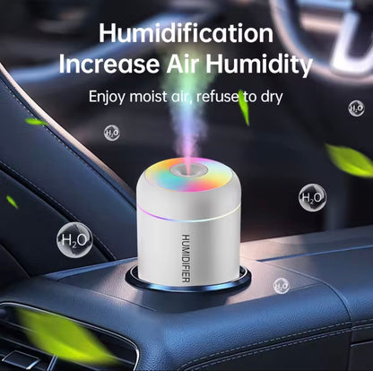 Mini Air Humidifier USB Electric Aroma Diffuser Essential Oil Purifier With Mist Maker Lights For Car Home Or Bedroom